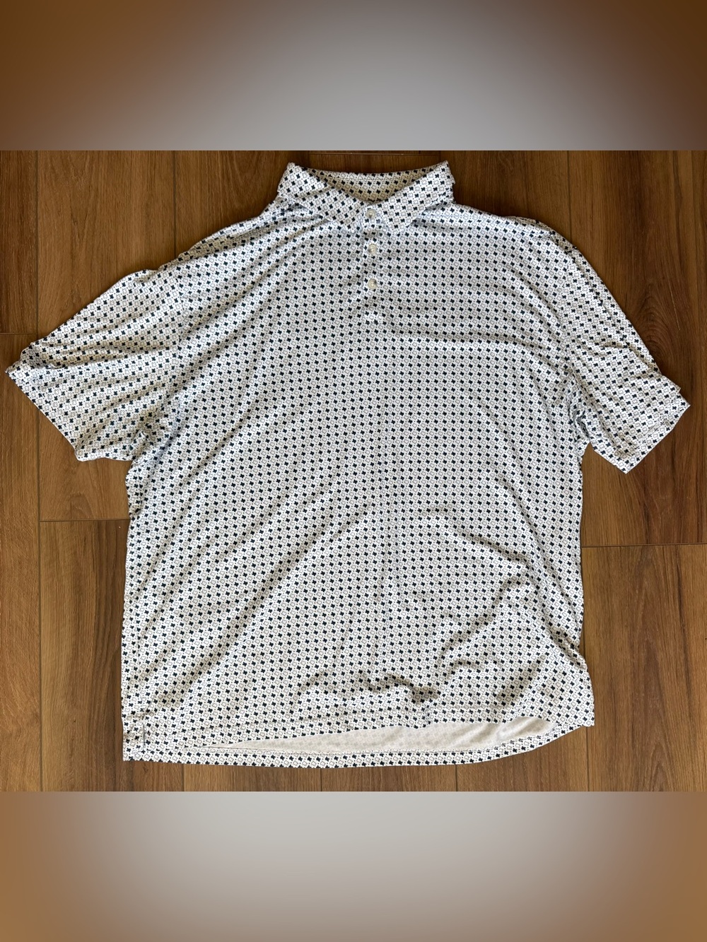Burlebo Polo Shirt Mens Blue/White Texas Golf AOP Performance Adult 2XL